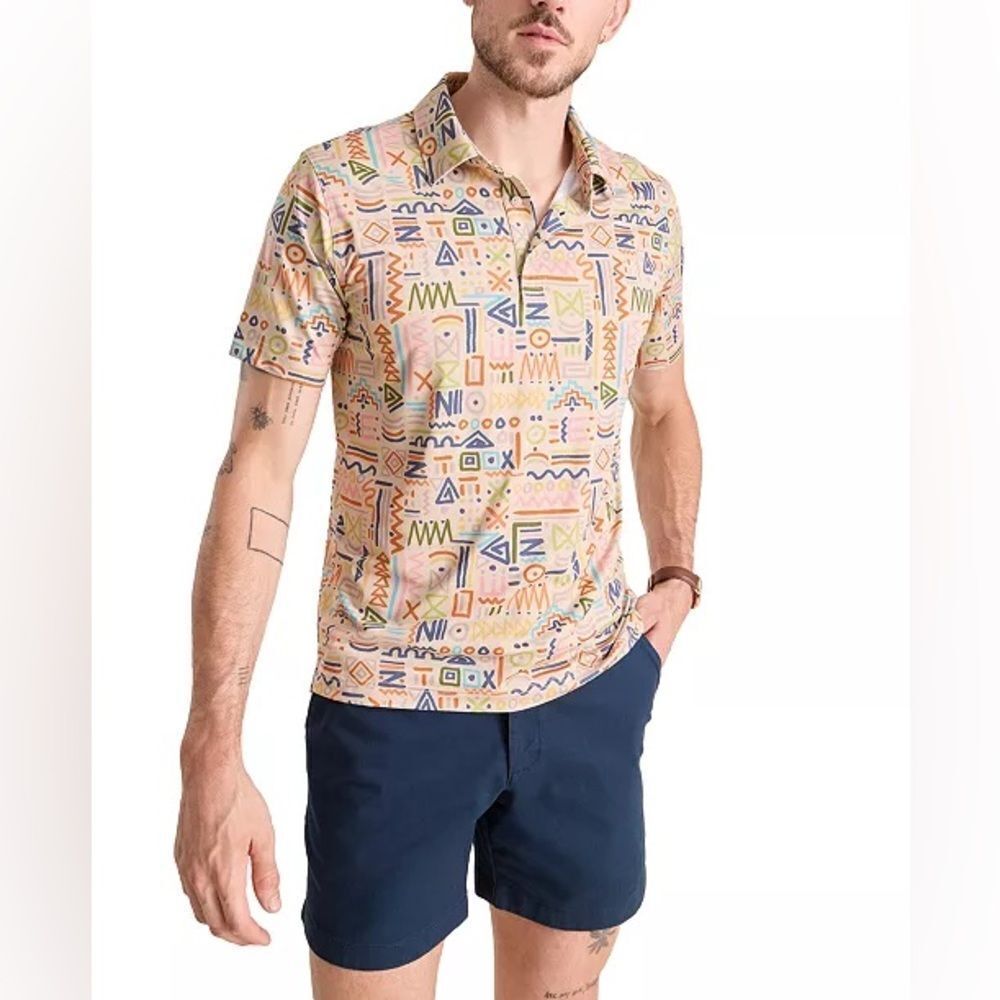 Chubbies Disco Deserts Tailored-Fit Performance Print Polo